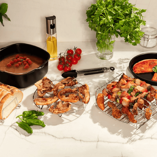 Cecotec Kit de acessórios para fritadeiras de ar de 5 a 6,5 litros. Cecotec Kit de acessórios para fritadeiras de ar de 5 a 6,5 litros.