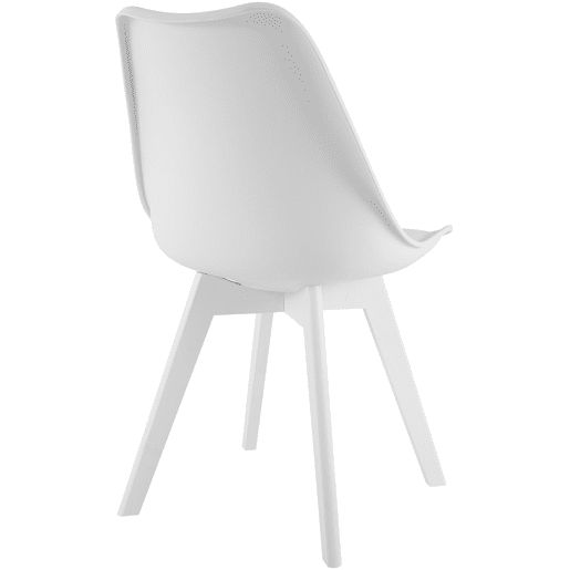 Juego de 4 sillas de comedor Linares Plástico Blancoblanco 50X49X83 cm