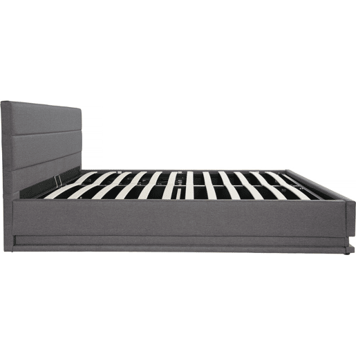 Cama Baú LED Anastasia - 180 x 200 - Cinza escuro