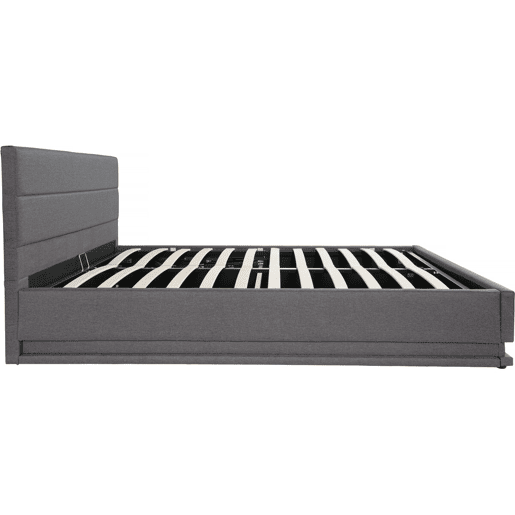 Cama Baú LED Anastasia - 160 x 200 - Cinza escuro