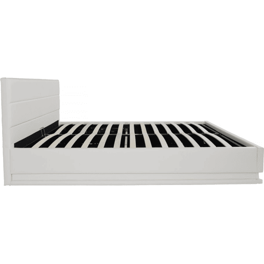 Cama LED com baú Anastasia - 160 x 200 cm - Branco