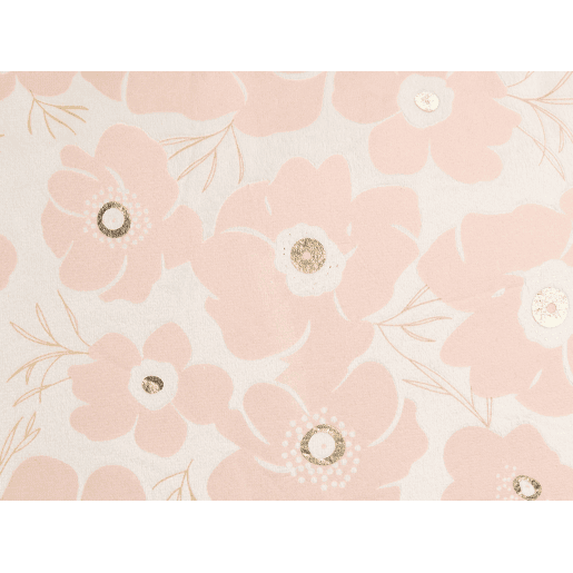 Conjunto de 2 almofadas decorativas TRITELEIA Veludo 45 x 45 cm Rosa Padrão floral