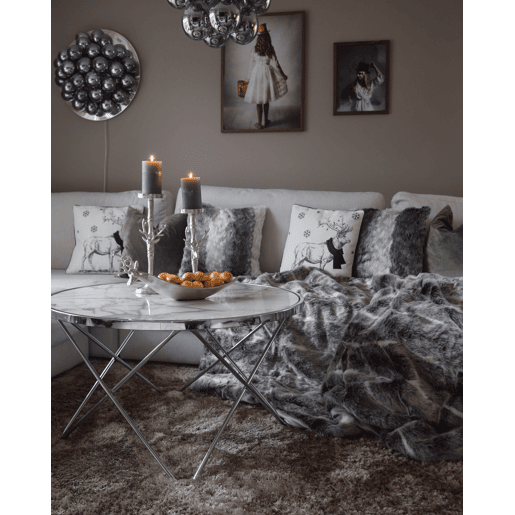 Conjunto de 2 almofadas decorativas SVEN 45 x 45 cm Preto Padrão natalicio