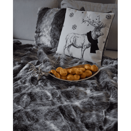 Conjunto de 2 almofadas decorativas SVEN 45 x 45 cm Preto Padrão natalicio