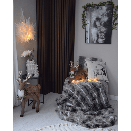 Conjunto de 2 almofadas decorativas SVEN 45 x 45 cm Preto Padrão natalicio