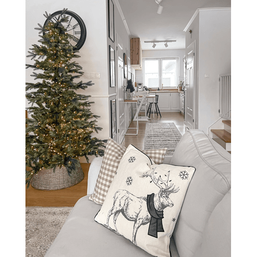 Conjunto de 2 almofadas decorativas SVEN 45 x 45 cm Preto Padrão natalicio