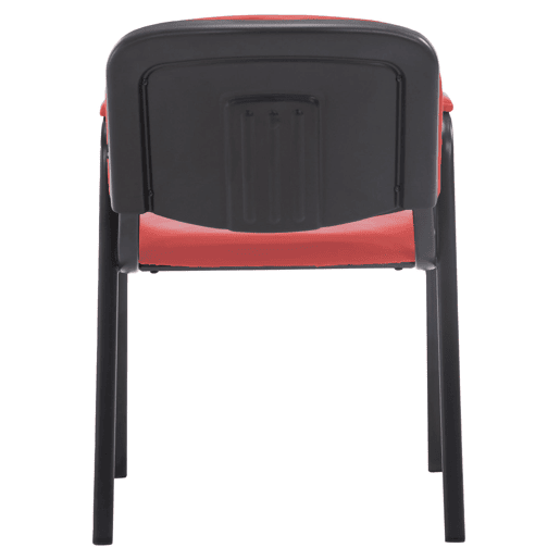 Silla apilable Ken Pro de polipiel Simil cuero Rojo 55X53X79 cm