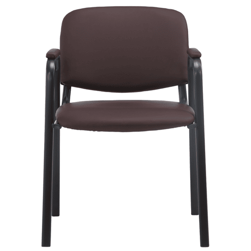 Silla apilable Ken Pro de polipiel Simil cuero Marrón 55X53X79 cm