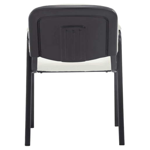 Silla apilable Ken Pro de polipiel Simil cuero Crema 55X53X79 cm