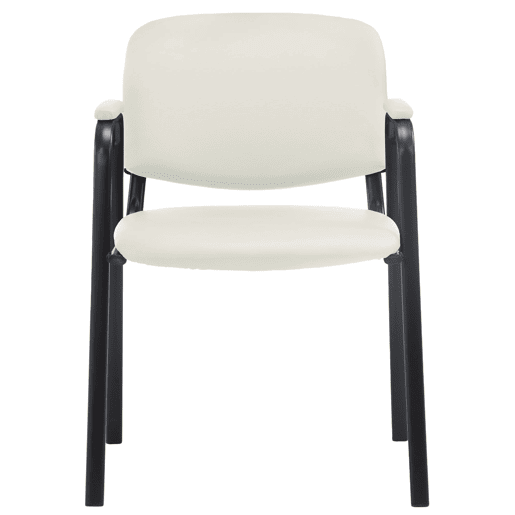 Silla apilable Ken Pro de polipiel Simil cuero Crema 55X53X79 cm