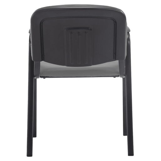 Silla apilable Ken Pro de polipiel Simil cuero Gris 55X53X79 cm