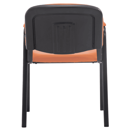 Silla apilable Ken Pro de polipiel Simil cuero Naranja 55X53X79 cm