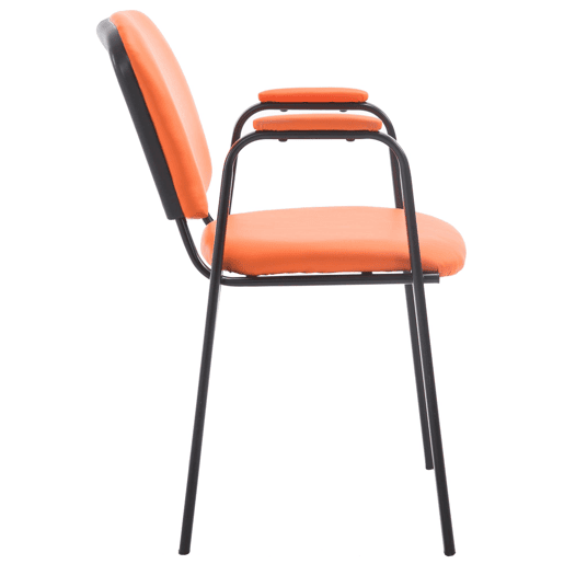 Silla apilable Ken Pro de polipiel Simil cuero Naranja 55X53X79 cm
