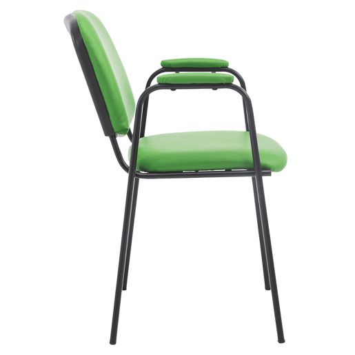 Silla apilable Ken Pro de polipiel Simil cuero Verde 55X53X79 cm
