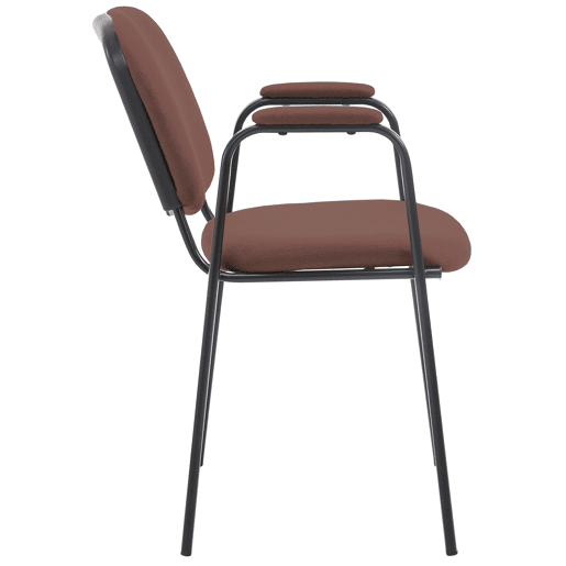 Silla Apilable de Conferencia Ken Pro de Tela Marrón 55X53X79 cm