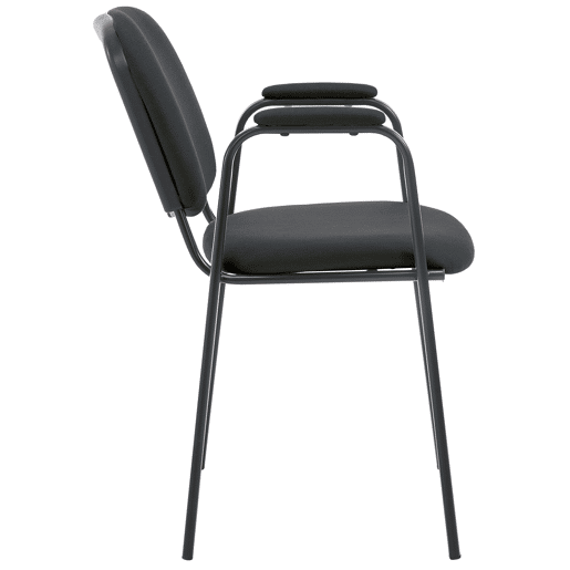 Silla Apilable de Conferencia Ken Pro de Tela Negro 55X53X79 cm