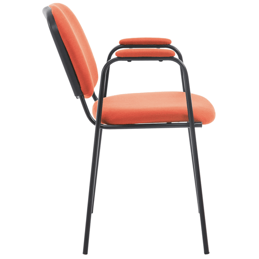 Silla Apilable de Conferencia Ken Pro de Tela Rojo 55X53X79 cm