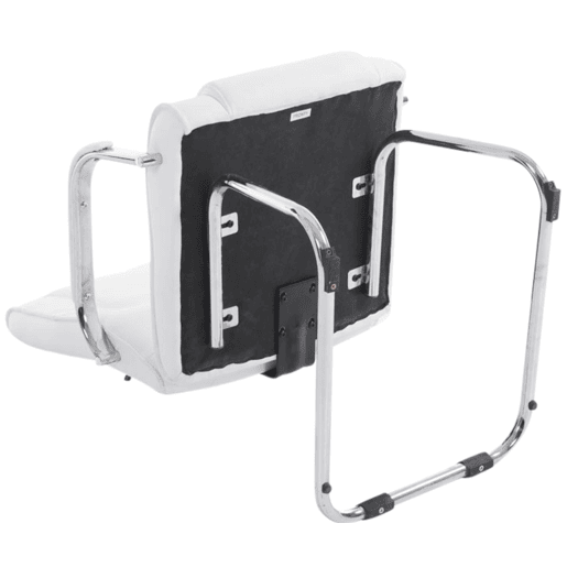 Set de 2 sillas cantilever XXL Attila en polipiel Simil cuero Blanco 67X60X104 cm Set de 2 sillas cantilever XXL Attila en polipiel Simil cuero Blanco 67X60X104 cm