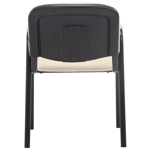 Silla Apilable de Conferencia Ken Pro de Tela Crema 55X53X79 cm