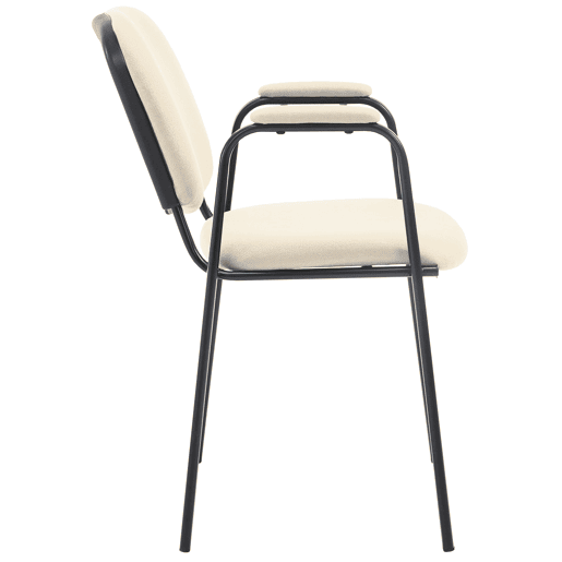 Silla Apilable de Conferencia Ken Pro de Tela Crema 55X53X79 cm