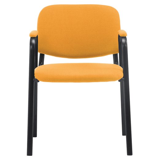 Silla Apilable de Conferencia Ken Pro de Tela Naranja 55X53X79 cm