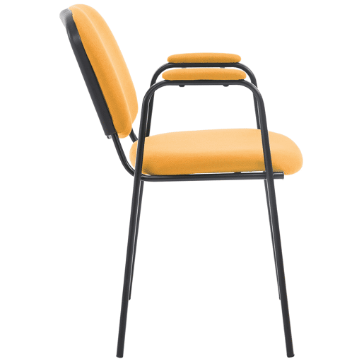 Silla Apilable de Conferencia Ken Pro de Tela Naranja 55X53X79 cm