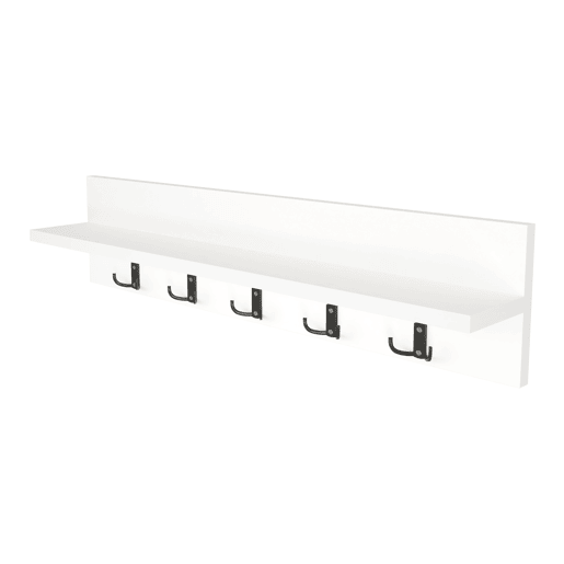 Bengaleiro de parede Hammarö aglomeradoplástico 80 x 13 x 18 cm em branco en.casa