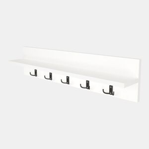 Bengaleiro de parede Hammarö aglomeradoplástico 80 x 13 x 18 cm em branco en.casa