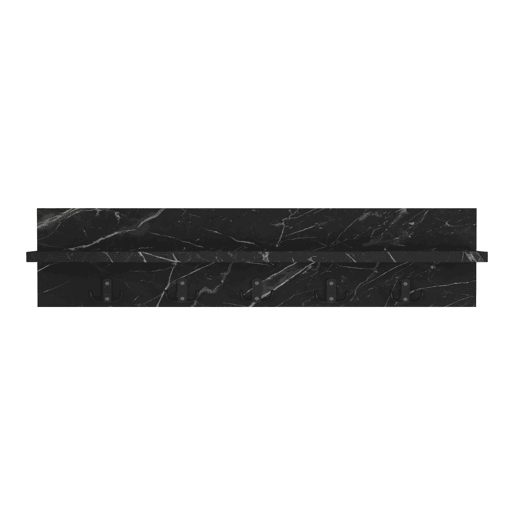 Bengaleiro de parede Hammarö aglomeradoplástico 80 x 13 x 18 cm mármore preto en.casa