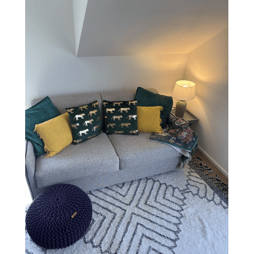 Conjunto de 2 almofadas decorativas BLUEBELL Veludo 45 x 45 cm Verde escuro Padrão animal