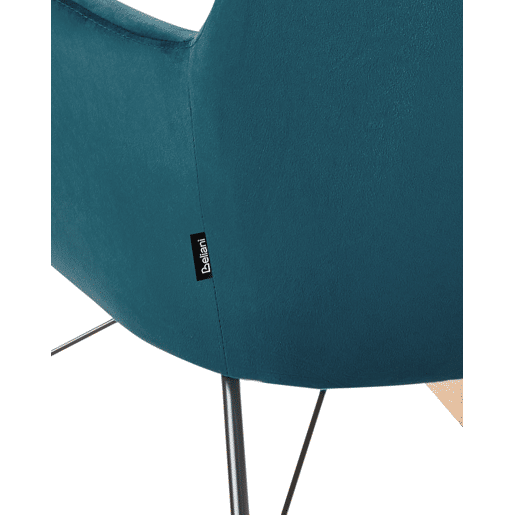 Poltrona de Baloiço ELLAN Veludo Azul turquesa