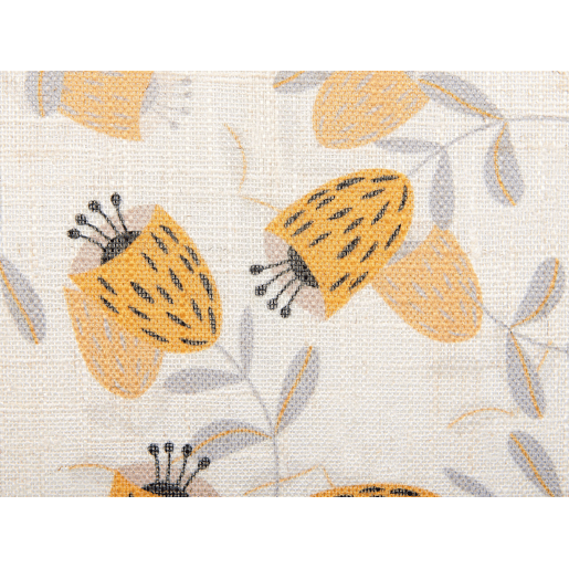 Conjunto de 2 almofadas decorativas ABUTILON 45 x 45 cm Creme Padrão floral
