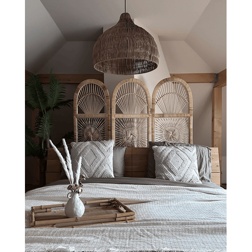 Conjunto de 2 almofadas decorativas CATALPA Algodão 45 x 45 cm Branco Padrão geométrico