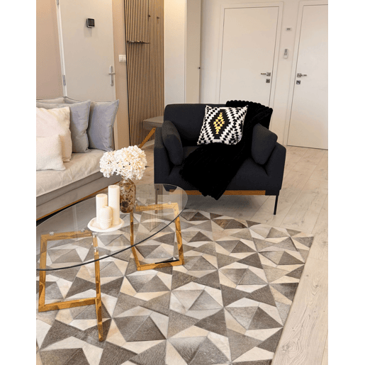 Conjunto de 2 almofadas decorativas COLEUS Algodão 45 x 45 cm Preto Padrão geométrico