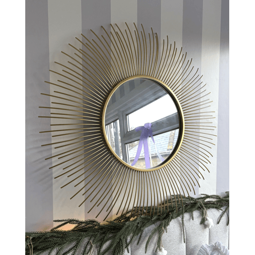 Espelho CILLY 80 cm 80 cm Metal Dourado