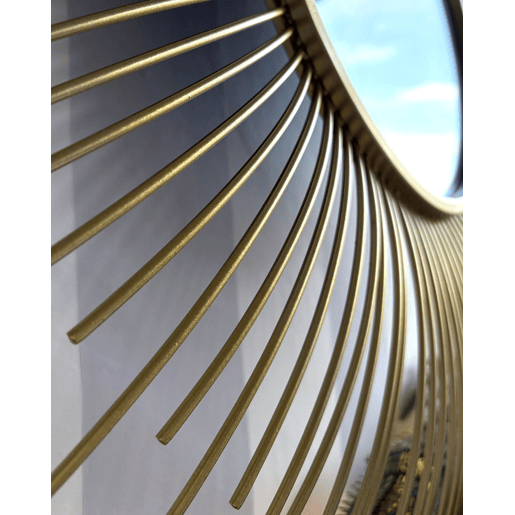 Espelho CILLY 80 cm 80 cm Metal Dourado
