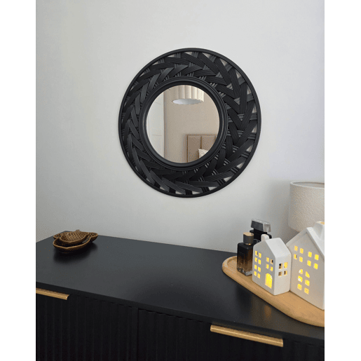 Espelho TIERGA 60 cm 60 cm Preto Espelho TIERGA 60 cm 60 cm Preto