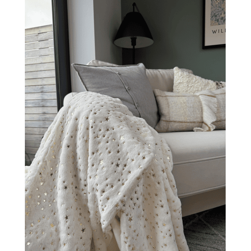 Manta ALAZEYA 150 x 200 cm Creme claro