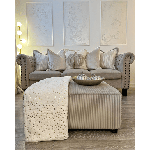 Manta ALAZEYA 130 x 180 cm Creme claro