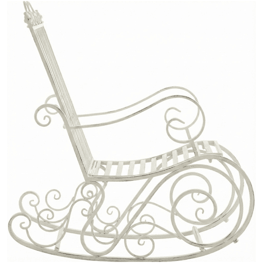 Mecedora Smilla Metal Blanco antiguo 90X56X94 cm