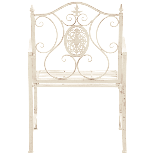 Silla de jardín Punjab Metal Crema antiguo 53X62X94 cm