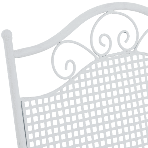 Set de 2 sillas de jardin Kiran Metal Blanco 50X41X91 cm