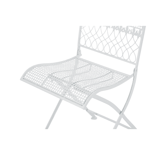 Set de 2 sillas de jardin Kiran Metal Blanco 50X41X91 cm