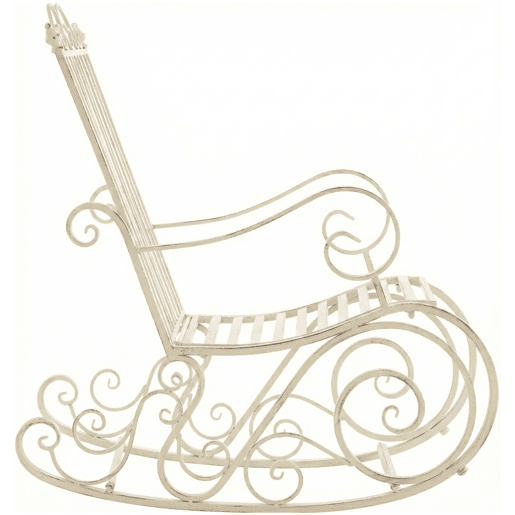 Mecedora Smilla Metal Crema antiguo 90X56X94 cm