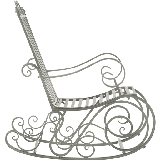 Mecedora Smilla Metal Verde antiguo 90X56X94 cm