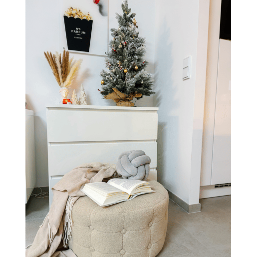Almofada decorativa MALNI Veludo 20 x 20 cm Cinzento claro Sólido
