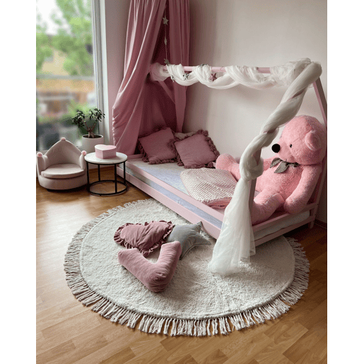Conjunto de 2 almofadas decorativas LYNCHIS Algodão 45 x 45 cm Rosa