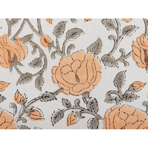Conjunto de 2 almofadas decorativas MEADIA Algodão 45 x 45 cm Vermelho Padrão floral