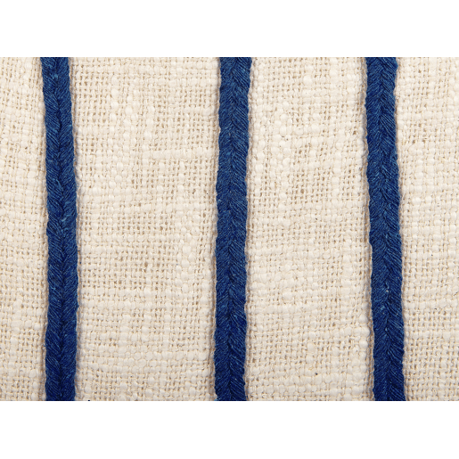 Conjunto de 2 almofadas decorativas PLEIONE Algodão 45 x 45 cm Azul marinho Padrão geométrico