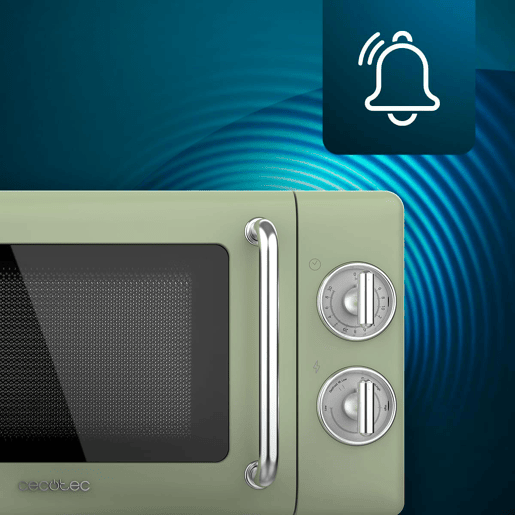 Cecotec ProClean 3010 Retro Green Micro-ondas mecânico de 20 l e 700 W.